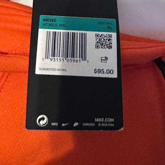 Men's Nike Lebron James "Long Live The King" Orange Hoodie AT3915-891 Sz XL Rare - Picture 3 of 4